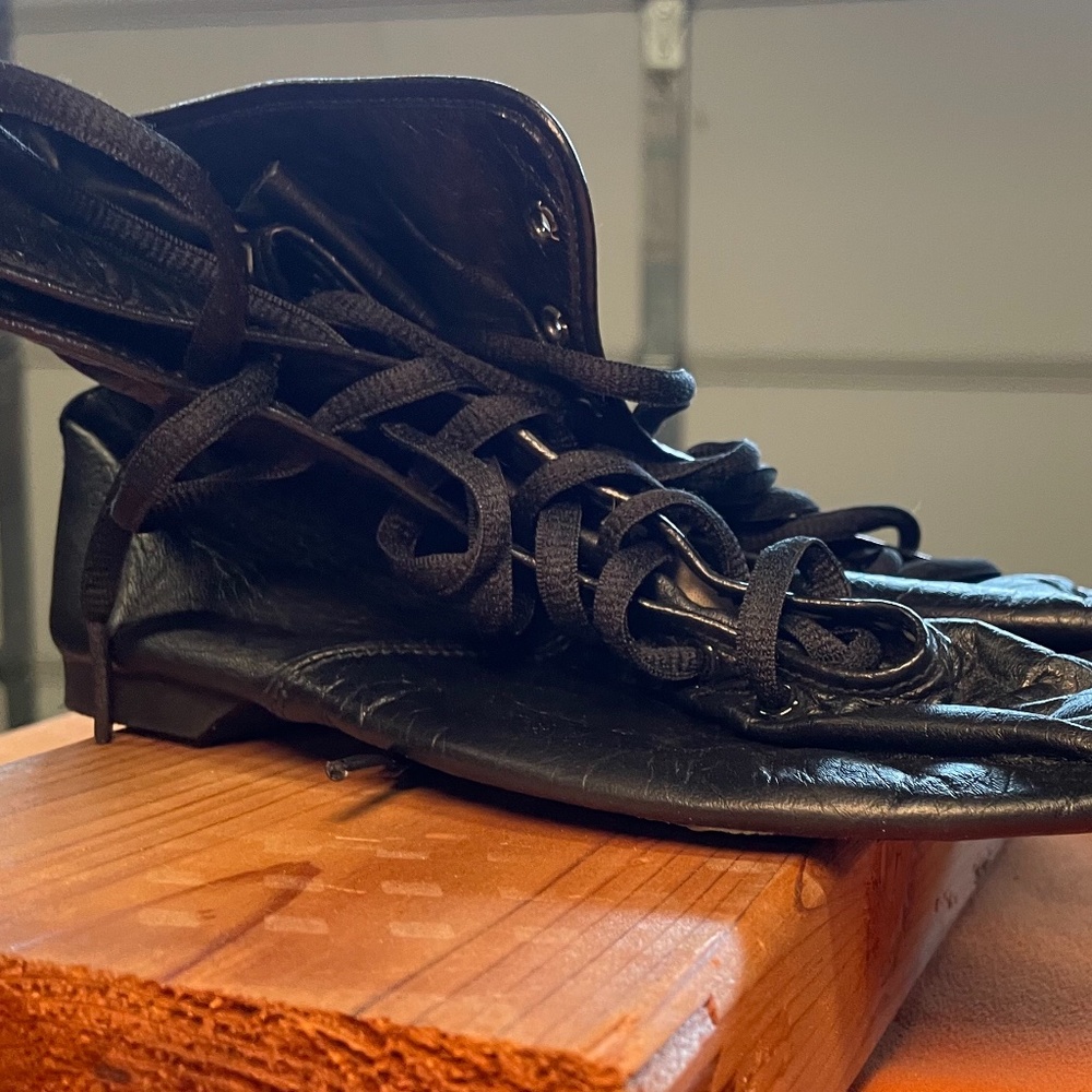Ladies leather dance boots